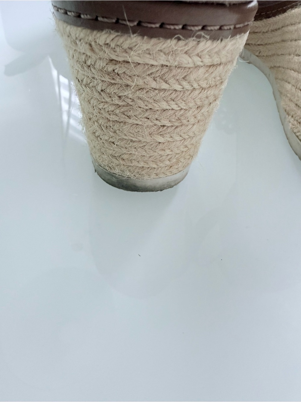 Nicole Nice Espadrille Wedge Sandal Nude size 8.5 - Picture 7 of 9